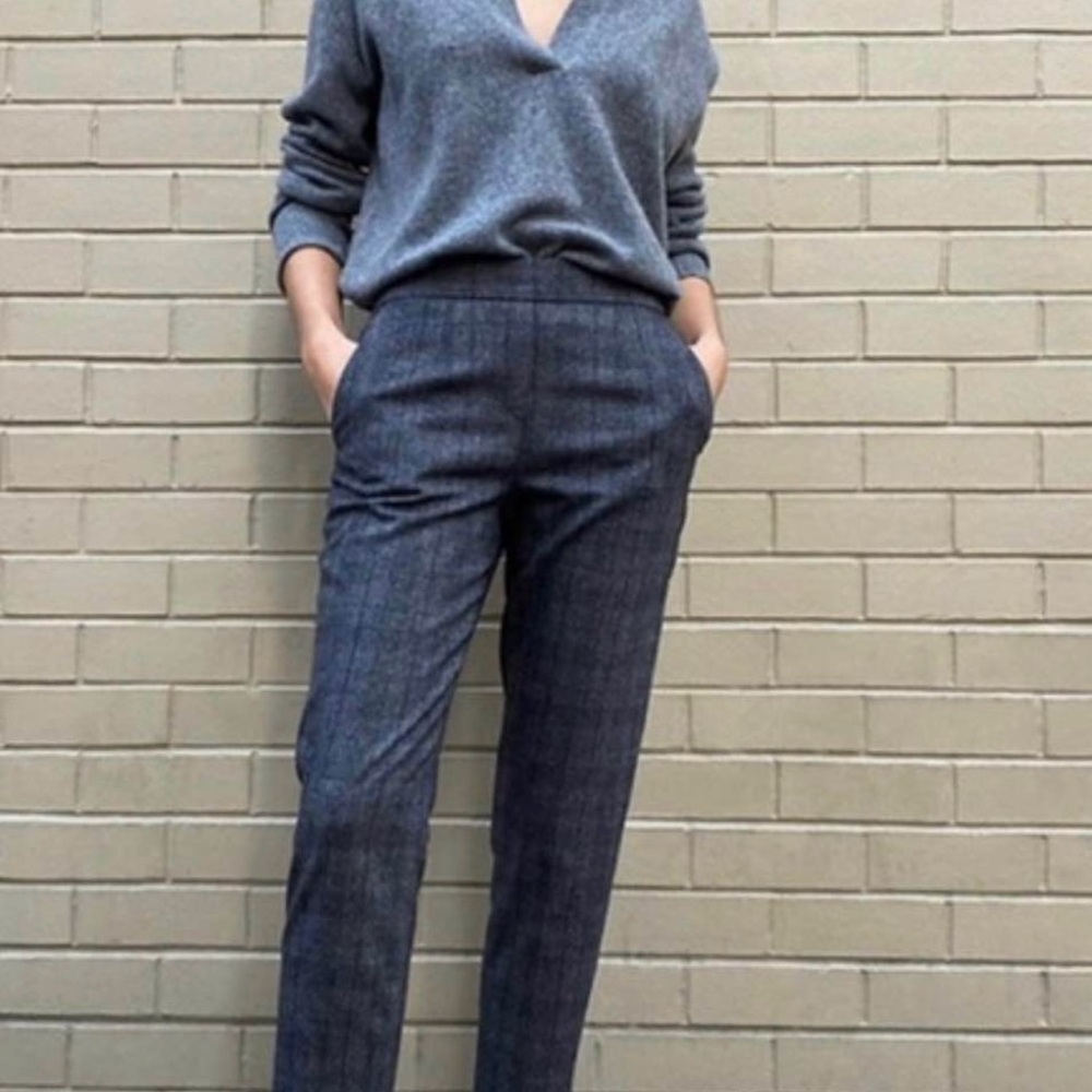 Babaton Aritzia Charcoal Plaid Women's Trousers